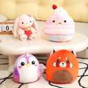12" Macaron Plush Pillow Stuffed Animals Original Plushie Cupcake Pink Ice Cream Squishy for Kids Boys Girls