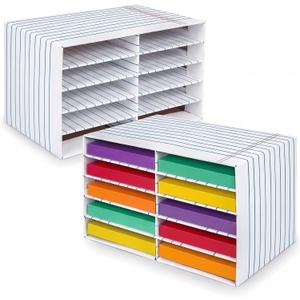 Colingmill 2 Pcs Notebook Classroom Paper Storage Organizer 19x12 Inch