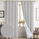 Diraysid Cortinas 100% opacas, cortinas de lino gris claro para dormitorio, con aislamiento trmico, cortinas de oscurecimiento de habitacin (2 paneles, 52 pulgadas de ancho x 84 pulgadas de largo)