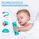 2 x 2-Pack Silicone Baby Teething Toys, TV Remote Teethers for 6-12-18 Months Infant, Fire Stick Remote Control Shape Baby Silicone Teethers, Chew Toys for Boys and Girls (New-F Black+R Blue)