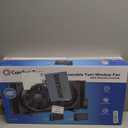 Comfort Zone 9-Inch Reversible Twin Window Fan with Remote Control  3-Speed Dual Blade Fan with Exhaust, Cooling & Circulate Modes, Expandable Width 23.5" to 37", Removable Bug Screen & Tabletop Feet (Black)