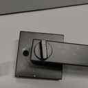 Estmoon 5 Pack Matte Black Door Handles Interior Door Knobs, Keyless Privacy Bedroom Door Lock, Heavy Duty Zinc Alloy Home Improvement Door Leverset for Bedrooms Bathrooms