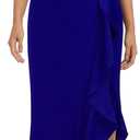 WOOSEA Women's High Neck Split Bodycon Mermaid Evening Cocktail Long Dress (S)