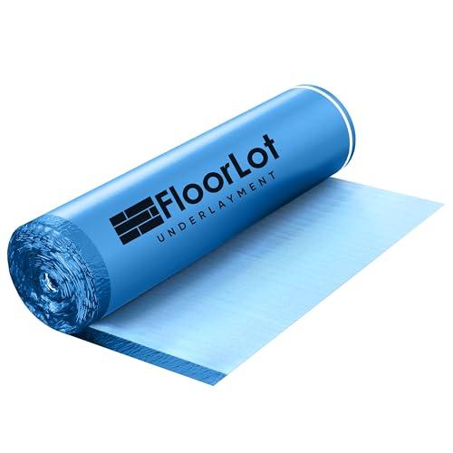 FLOORLOT BlueStep Underlayment with Moisture Barrier for Laminate and Wood Floors, (200 sq.ft Roll)