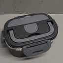 Electric Lunch Box for Men, Women & Adults - 80W Fast Heating - Heated Lunch Box with Dual 1.5L SS Containers - Portable Food Warmer for Car, Truck, Office (Black)