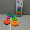 Baby Spinning Stacking Toys, Spin ABS Plastic and Color Rainbow Design Ring Stacker Baby Toys 6 to 12 Months Montessori Educational Learning Autism Sensory Toys for Boys and Girls Baby