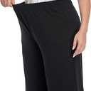 ZERDOCEAN Women's Plus Size Modal Stretchy Relaxed Lounge Capris with Pockets (XXXL)