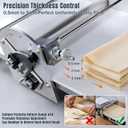 Commercial 110V Electric Dough Sheeter Machine, Reversible Puff Pastry Sheeter And Fondant Roller, Dough Roller, Adjustable Thickness 0-25mm, Folding Dough Sheeter For Bakeries, Pastries,22.7"