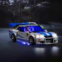 Upgraded Led Light Kit Compatible with LEGO Speed Champions 2 Fast 2 Furious Nissan Skyline GT-R (R34) Race Car Toy Model Building Kit, Lights Compatible with LEGO 76917(Model Not Included)