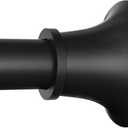 STARLATTA Adjustable Shower Curtain Rod 31-80 Inch, Never Rust Stainless Steel Black Tension Rod, 1" Heavy Duty No-Drill for Bathroom, Kitchen & Closet