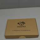 PHOEPET No Pull Dog Harness Medium Reflective Front Clip Vest with Handle,Adjustable 2 Metal Rings 3 Buckles,[Easy to Put on & Take Off](M, Orange)