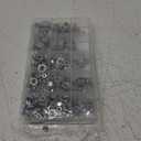 ZQZ 405 Pcs SAE Hex Nuts Assortment Kit #2-56#4-40#6-32#8-32#10-24#10-32#12-24 1/4"-20 5/16"-18 3/8"-16 7/16"-14 1/2"-13 Stainless Hex Nuts Set