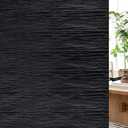 Haton Blackout Window Film, Black Out Sun Blocking Window Cover, Static Cling Frosted Privacy for Glass, Heat Control Darkening Room Coverings Shades Tint for Home Day Sleep, 17.5" x 78.7"