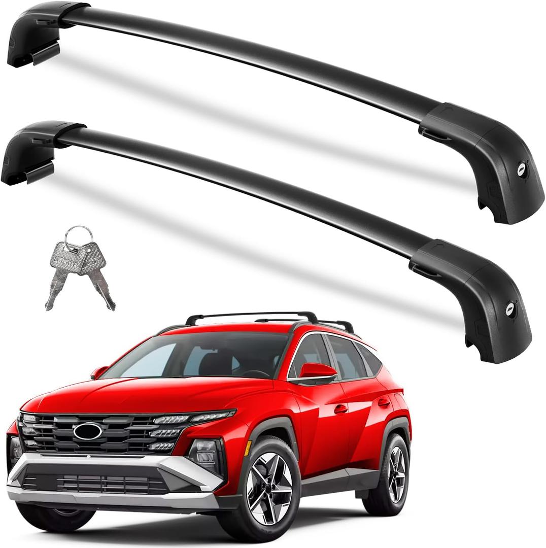 Wonderdriver 300lbs Roof Rack Cross Bars Compatible with Hyundai Tucson 2016-2026 SEL/N Line/Limited, Heavy Duty Aluminum Lockable Roof Rails Crossbars Black Rooftop Cargo Carrier Luggage