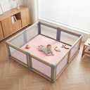 Baby Floor Play Mat for Playpen, Extra Thick 65x50 Inches Padded Mat with Ultra Soft 3D Minky Dot & Removable Washable Cover, Non-Slip & Safe for Crawling,Tummy Time,Infant/Toddler (Pink)