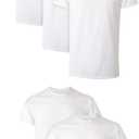Hanes Men's Moisture-Wicking Crewneck Performance Undershirt, 5-Pack (Medium, White)