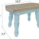 dwellington Farmhouse Wooden Step Stool - Rustic Solid Wood Design, 300lb Capacity, Sturdy Step Ladder for Kids, Kitchen, Bathroom, Vintage Home Decor, 7.68"D x 15.55"W x 10.63"H