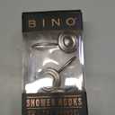 BINO | Shower Curtain Hooks - Brushed Nickel - Set of 12 | Hooks Shower Curtain | Shower Curtain Rings Hooks | Rust Proof Shower Curtain Hooks | Bathroom Shower Hooks For Curtain | Bathroom Essentials