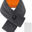 Heated Neck Wrap with 5000 mAh Power Bank, Cordless Heating Pad with Adjustable 3 Heat Settings, Soft Neck Warmer for Pain Relief, Muscle Relaxation, Portable Heated Neck Scarf (Grey)