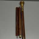 Vintage Brass Handle Victorian Telescope Fold able Wooden Walking Stick Walking Cane Ideal Gift