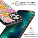 Magnetic for iPhone 13 Pro Max Magsafe Case Cute Aesthetic - Durable Shockproof 6.6 ft Drop Impact Phone Case Cover with Funny Fashion Passion Flower 6.7" Black