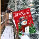 Winter Flag Set - Snowman & Cardinal - 28x40 & 12x18 Double Sided Christmas & Holiday Yard Flag (House + Garden Flags)