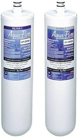 3M AquaPure DW8090 Under Sink Replacement Water Filters APDW80/90 for AquaPure APDWS1000