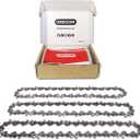 Oregon S62x3 3-Pack AdvanceCut Chainsaw Chains for 18-Inch Bar - 62 Drive Links  Low-Kickback, Fits Husqvarna, Echo, Poulan, Craftsman and more