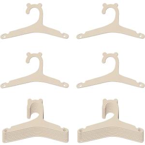 Hongma 20 Packs Wooden Baby Hangers for Baby Clothes, Cute Bear Ears Wood Newborn Baby Girl Boy Hangers for Nursery 9 Inch Kids Toddlers Children Infant Hangers for Closet Coat Pants Clothing Storage, Length: 8.9 Inches, Thickness: 0.12 Inches