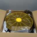 Outdoor Ceiling Fans with Lights for Garage,Gazebo Fan with Hook Remote&APP Control,Dimmable Hanging Fan with Plug in Cord for PergolaPatios,Yellow