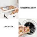 Christmas Dish Drying Mat for Kitchen Counter 18"x24", Gingerbread Man Candy Cane Coffee Mat Dishes Drying Pad Absorbent Drainer Mat Kitchen Countertop Protector Easy Clean