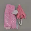 Spring Baby Goose Outfit Raincoat and Umbrella for 17'' Lawn Porch Baby Goose Costume Plastic Raincoat Clothes for Spring Outdoor Patio Yard Lawn Decoration(Pink)