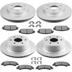 SCITOO Brake Kits Front Rear Brake Rotors Brake Pad:55097;55133;D1092;D1194