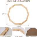 ULIKE Rattan Wicker Mirror for Bathroom, 24 Inch Boho Woven Decorative for Wall, Rustic Farmhouse Vanity Mirror, Geometric Rattan Mirrors for Living Room Entryway Bathroom Bedroom