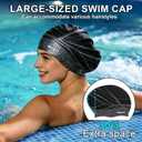 WHALE Extra Large Swim Cap Designed for Men and Women with Thick, Long Hair, Hair Extensions Or Afro-Textured Hair Long-Hair Swim Cap Highly Waterproof to Keep Hair Dry