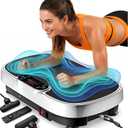 Renoj Vibration Plate Exercise Machine - 455 Lbs Full Body Vibrating Platform with Bluetooth Audio and LED Screen - Lymphatic Drainage and Weight Loss Shaker for Home Gym and Office Workout