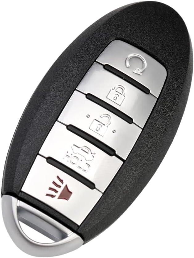 Key Fob Cover Shell Case Replacement 5 Buttons Key Fob Remote Control Shell Case - Compatible for Nissan Altima Maxima 2013-2018, for Infiniti Q50 2016-2019 - Replace Part KR5S180144014