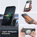Vnnink for iPhone 12 Case & iPhone 12 Pro Case,Magnetic Matte Military Grade Drop Protection Translucent Cell Phone Cover - Slim Rugged Durable Shockproof Bumper Cover-Black