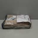 Blackout Pinch Pleated Living Room Curtains 84 Inches Long 2 Panels Set, Memory Trained Oak Taupe Dual Layer Thick Linen Thermal Sound Dampening Neutral Windows Drapes for Dining Room 7 FT Length