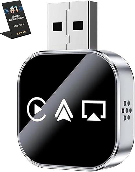 3 in 1 Wireless Carplay Adapter, Car Screen Mirroring Converter, 2026 Upgrade Mirror iOS Phone for iPhone/Airplay/Apple/Android, Bluetooth Auto Link, Wired to Wireless, Plug & Play (for iPhone)