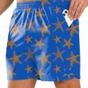 NORTHYARD Mens Swim Trunks 5" Beach Swim Shorts Quick Dry Bathing Suit with Mesh Liner Packable (Blue, XXL)