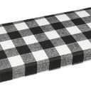 Pillow Perfect Outdoor/Indoor Anderson Matte Bench/Swing Cushion, 45" x 18", Black, 1 Count