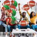 6 x 12-Piece Football Party Supplies Kit - 6 Field & 6 Foil Football Balloons for Birthday Celebrations, Game Day Tailgates & Sports-Themed Decor