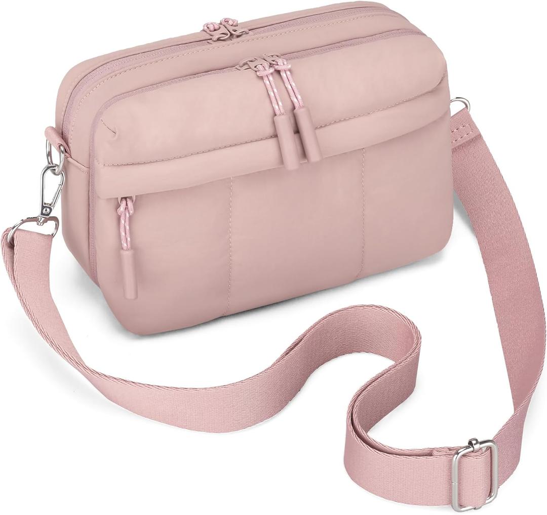 VONAL Wristlet Wallets for Women, RFID Wristlet Purse Built in Wallet, Small Nylon Crossbody Bags, Credit Card Holder