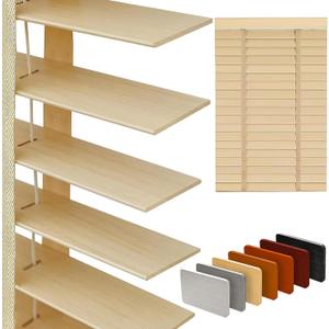 2" Slats Wood Blinds for Indoor Windows: Solid Wooden Blackout Blinds & Shades,Black Out Privacy Horizontal Blinds for Home Bedroom Bathroom Living Room Windows and Doors 44.5" WX64 H Beige