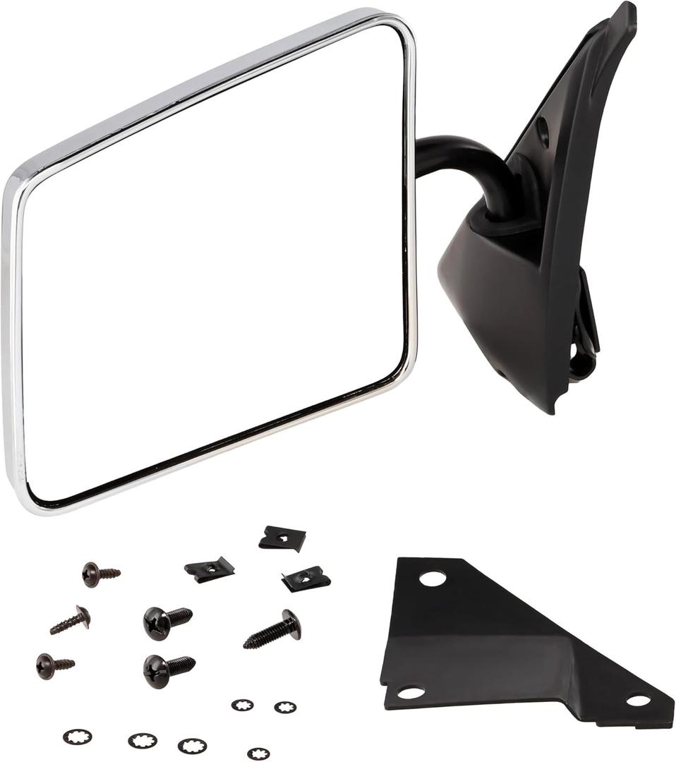 JC Whitney Driver Side Mirror for Chevy Chevrolet S10 1982-1993 Chrome Standard Cab JGM12L