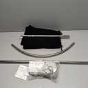 Corner Shower Curtain Rod Adjustable Stainless Steel L Shaped Rack Drill Free Install for Bathroom, Bathtub, Clothing Store (35.5"-51.2" x 35.5"-51.2")