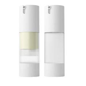 longway 2pcs Empty Refillable Airless Pump Bottle,Travel Foundation Containers,Airless Cosmetic Pump Bottle for Hand Sanitizer, Toner,Gel,Hair Oil, Lotion and Face Cream (1oz/30ml, frosted)