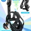 Greatever G2 Full Face Snorkel Mask with Latest Dry Top System,Foldable 180 Degree Panoramic View Snorkeling Mask with Camera Mount,Safe Breathing,Anti-Leak&Anti-Fog