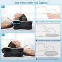 DONAMA Cervical Pillow for Neck and Shoulder Pain Relief, Cooling Contour Memory Foam Pillow, Dual-Height Ergonomic Neck Support Pillow for Side Back Stomach Sleepers with Removable Pillowcase